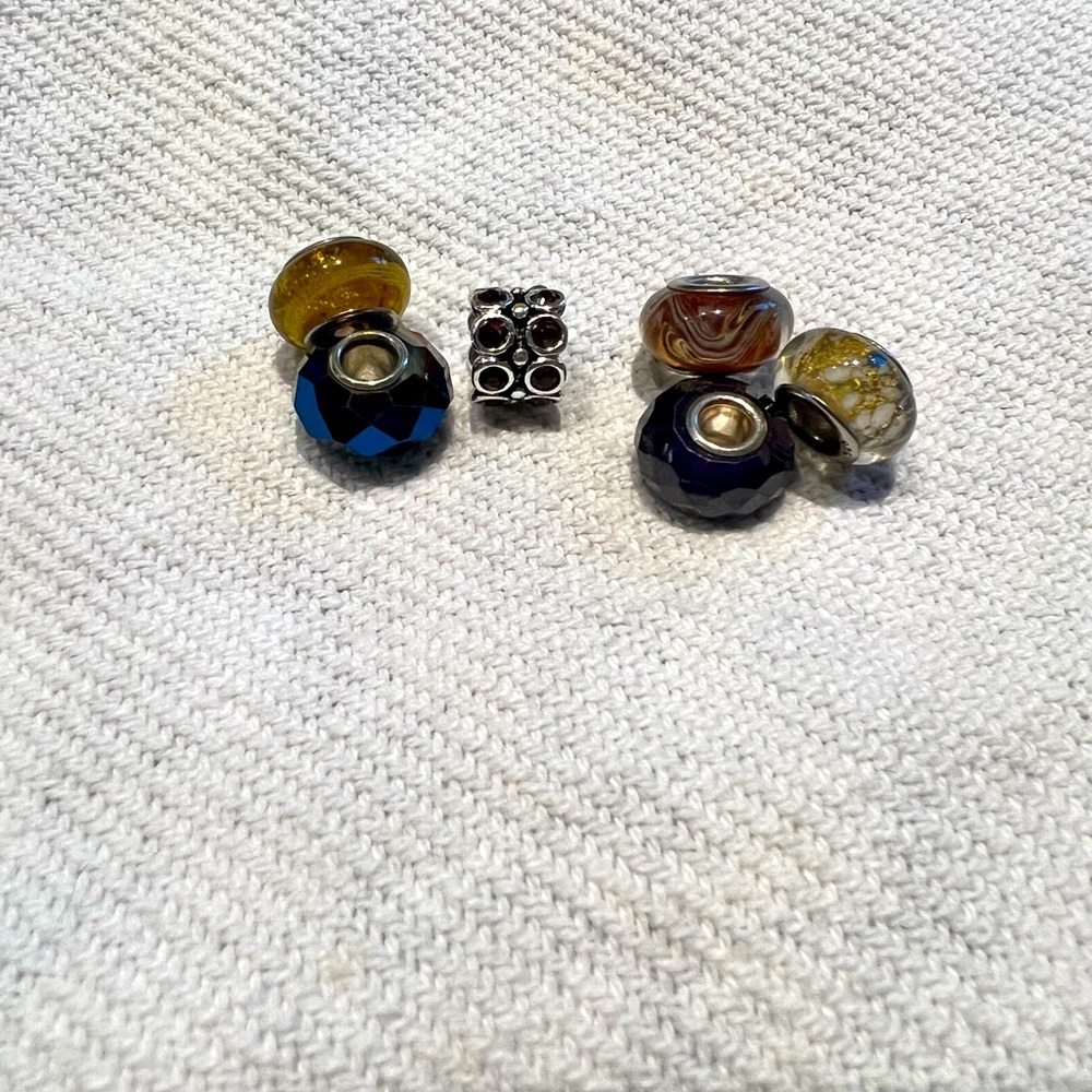 4 multicolored charms, fits Pandora